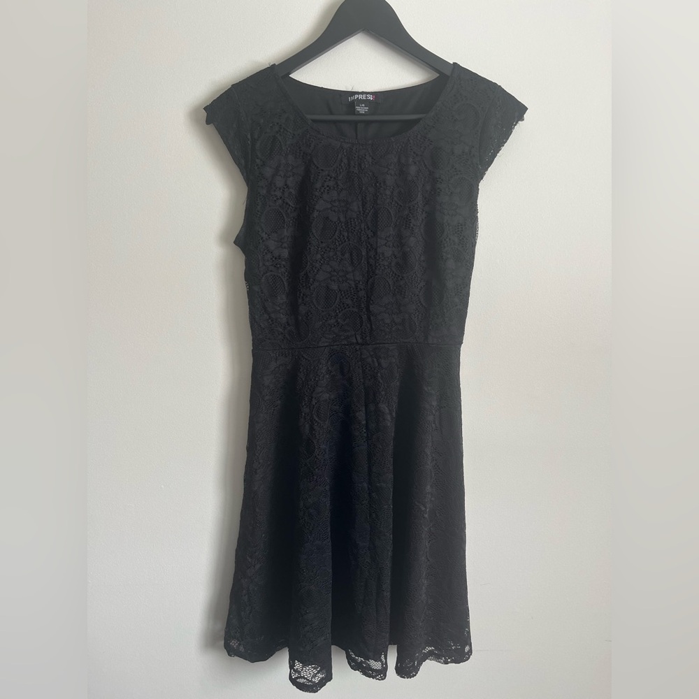 imPRESS Black Lace Mini Dress
